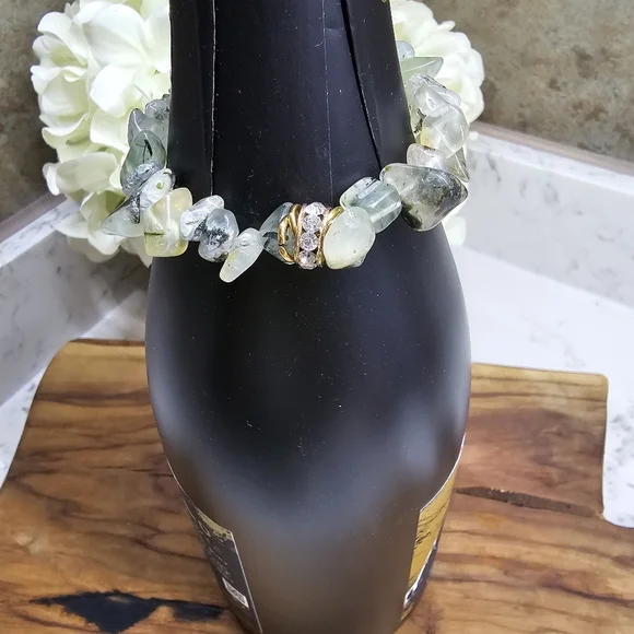 Druzy Dreams Stack Bracelets Set In Green - Picture 3 of 8